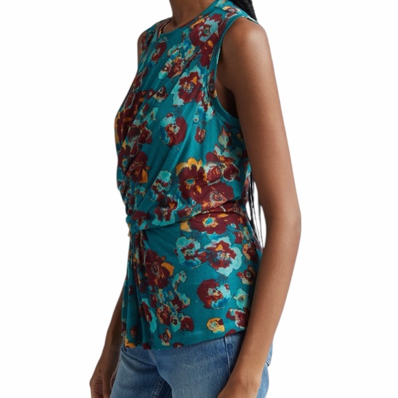 NWT Ulla Johnson Naia Top in Jade Floral M - Picture 3 of 10